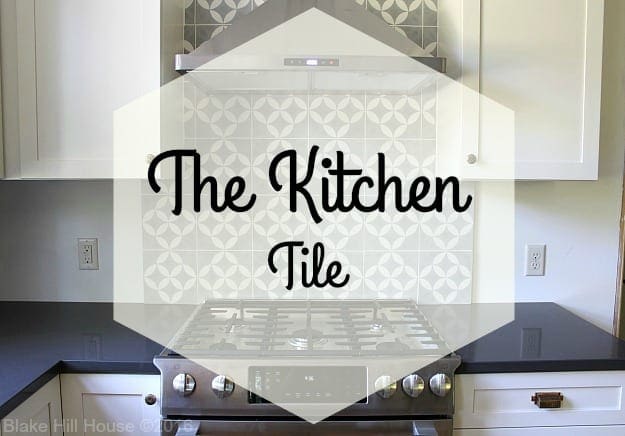 encaustic cement tile backsplash DIY